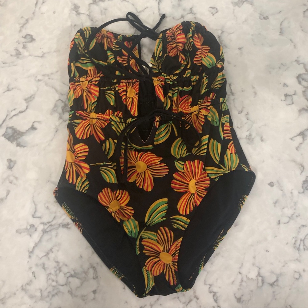 Solid and striped Paula one piece